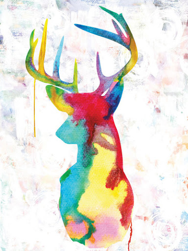 Urban Road wall art stag
