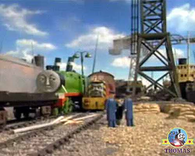 Thomas and friends Henry train Salty the dockyard diesel Highland Scottish railway fortress flagpole