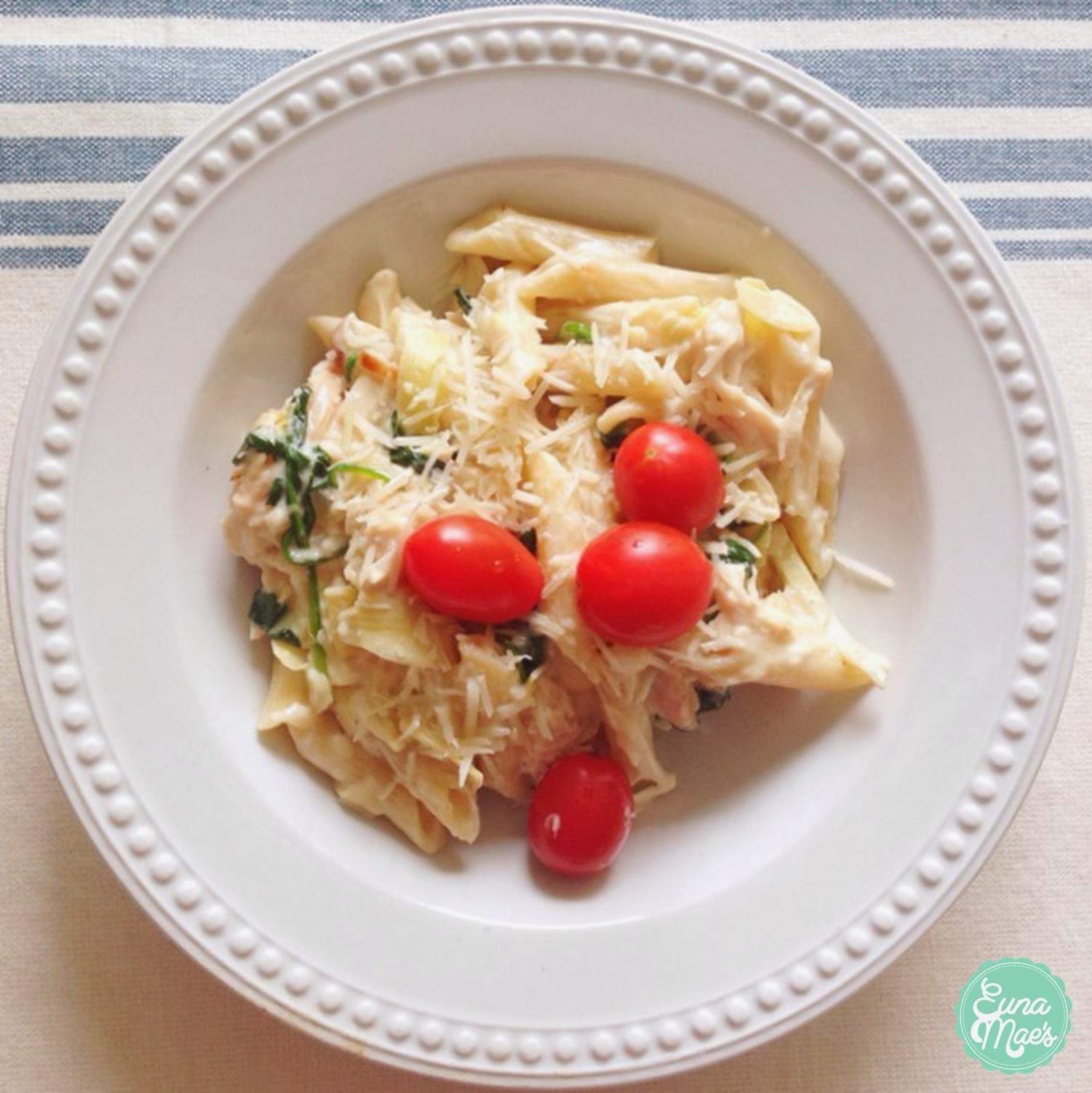 Euna Mae's euna mae's 30minute meals spinach artichoke chicken pasta