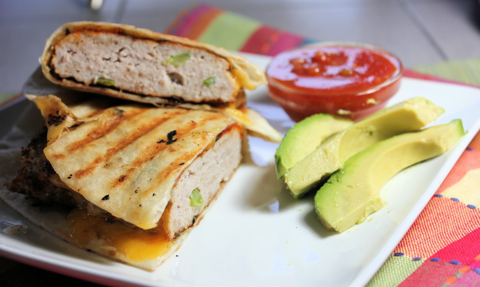 Turkey Quesadilla Burgers