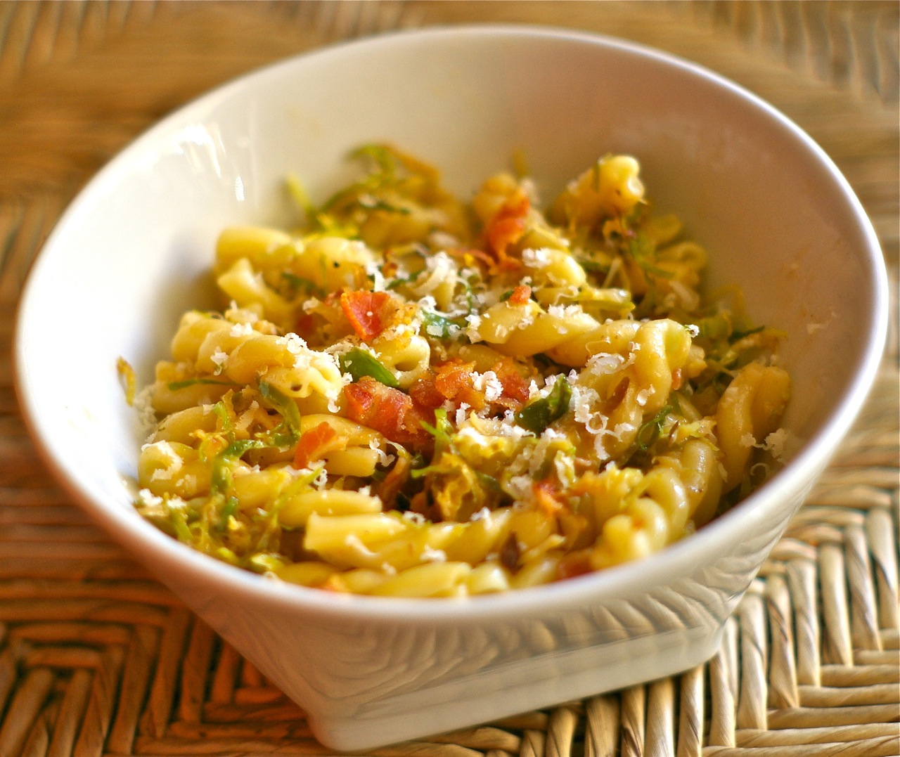 Nov 2930 Creamy Pasta with Brussels Sprouts and Pancetta