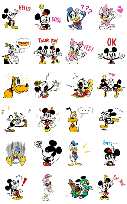 LINE Official Stickers - The New Mickey Mouse Cartoon Series!