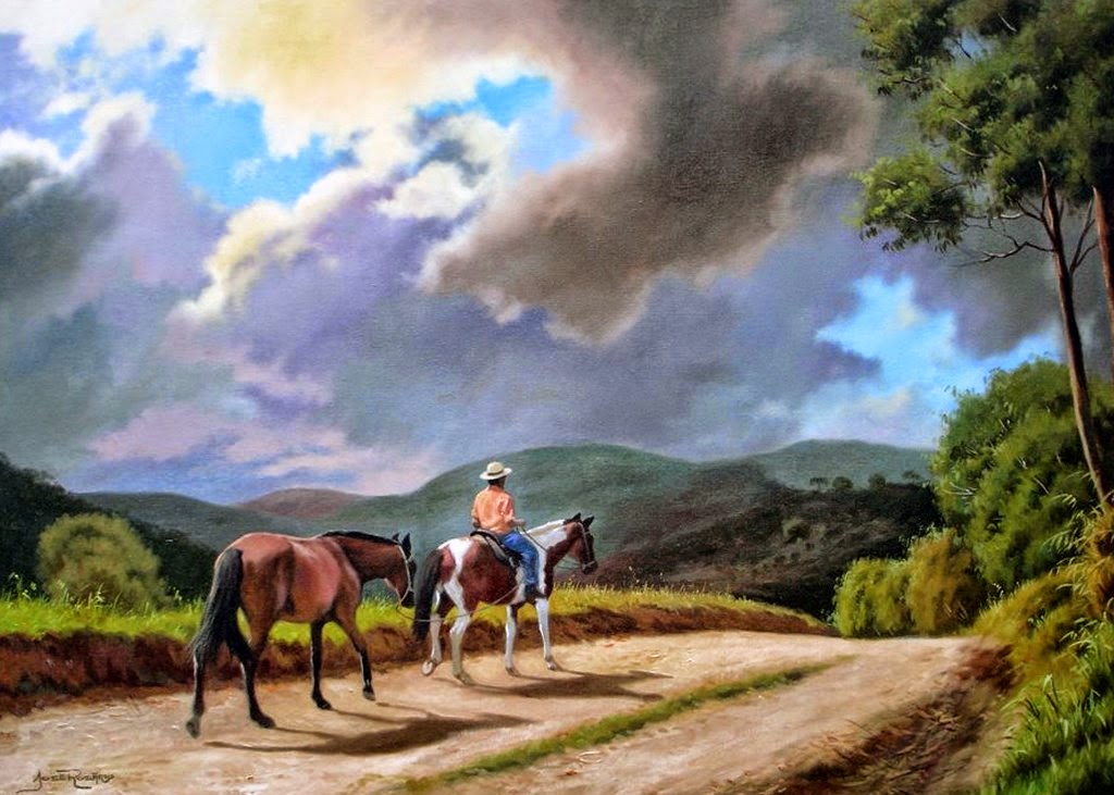pintura-de-paisajes-rurales-de-campo paisajes-del-campo-pinturas