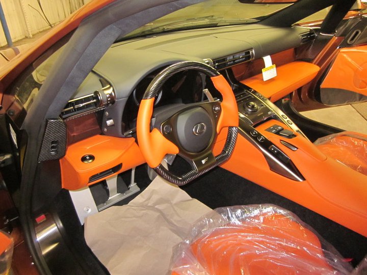 Car Design Lexus Lfa Pearl Brown With Orange Interior
