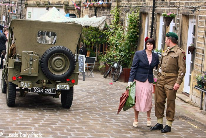 Picture of Haworth Main Street during 1940s weekend 2011 Haworth Main Street 1940s