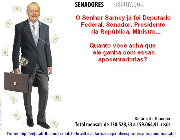 Salário dos Senadores e Deputados Brasileiros