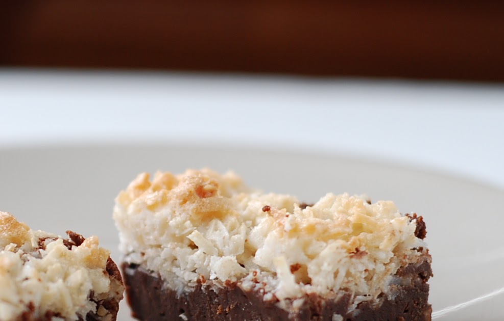 Marzipan Coconut Macaroon Brownies