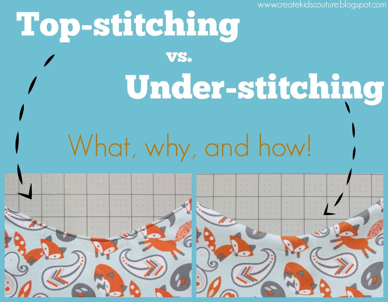 Create Kids Couture How to Understitch (and How it Differs from Top
