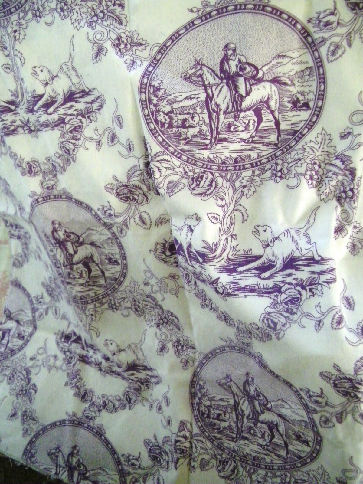 Pink kitchen cabinets Via Maison Decor Toile Valance Purple