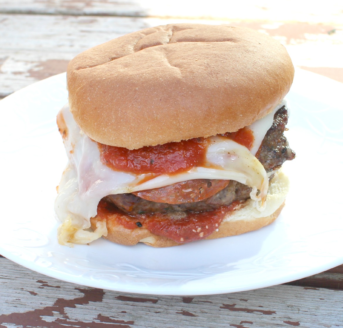 Cheese Curd In Paradise Pepperoni Pizza Burger