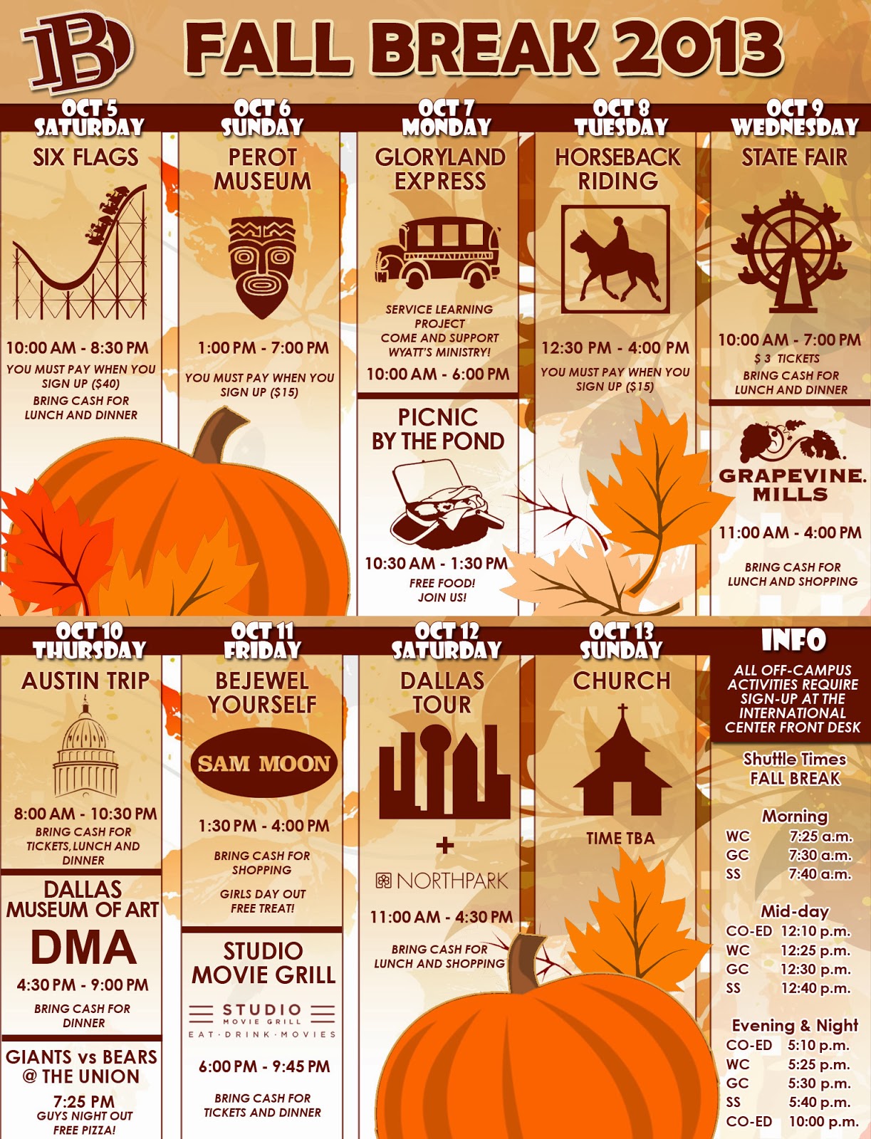 fall break