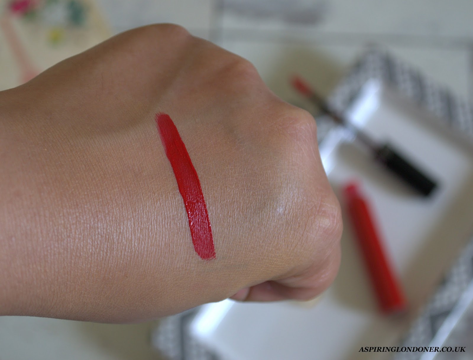 Sephora Cream Lip Stain Always Red Swatch - Aspiring Londoner Sephora Cream Lip Stain Always Red Swatch - Aspiring Londoner