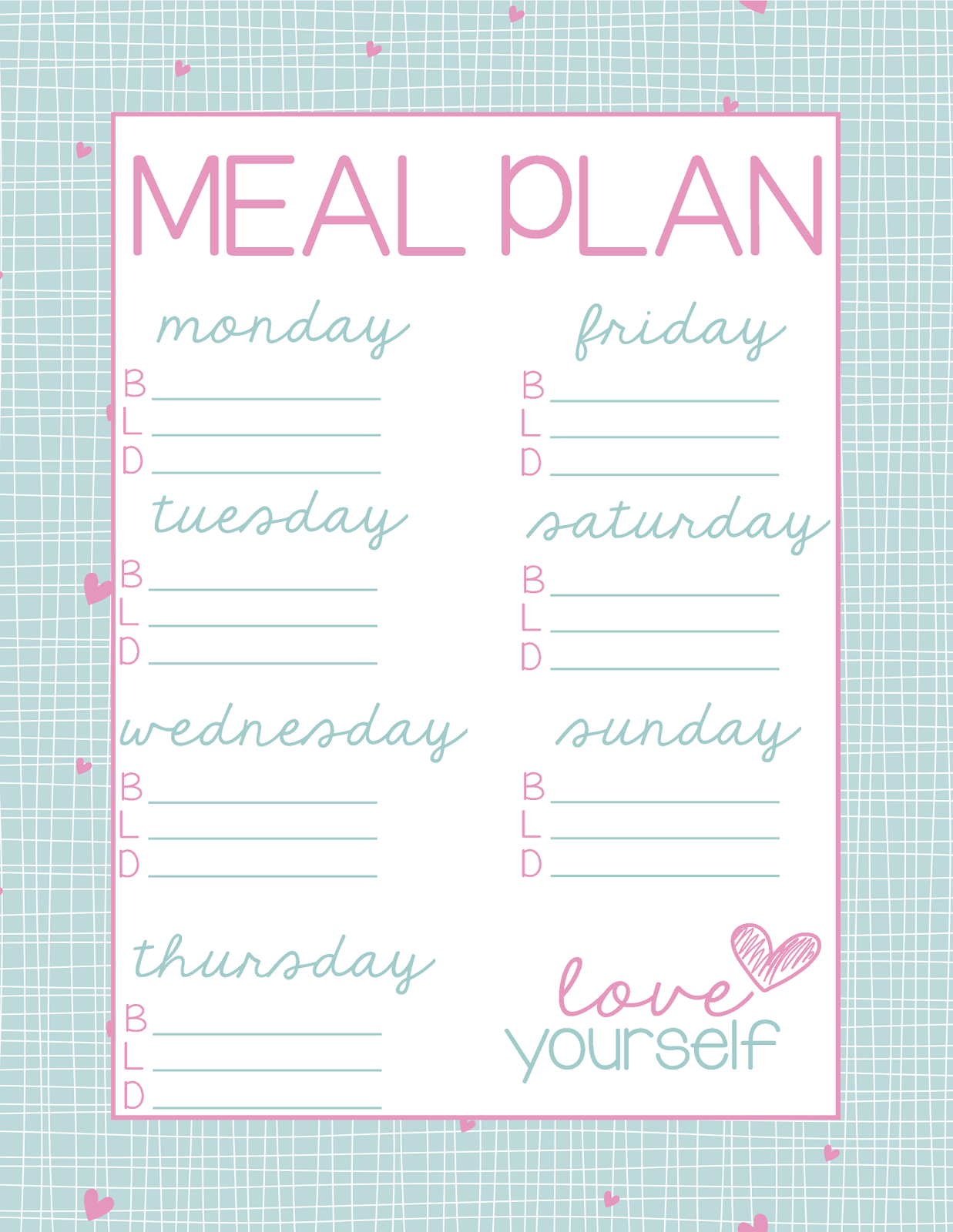 Recipes from Stephanie: Meal Planning Printable