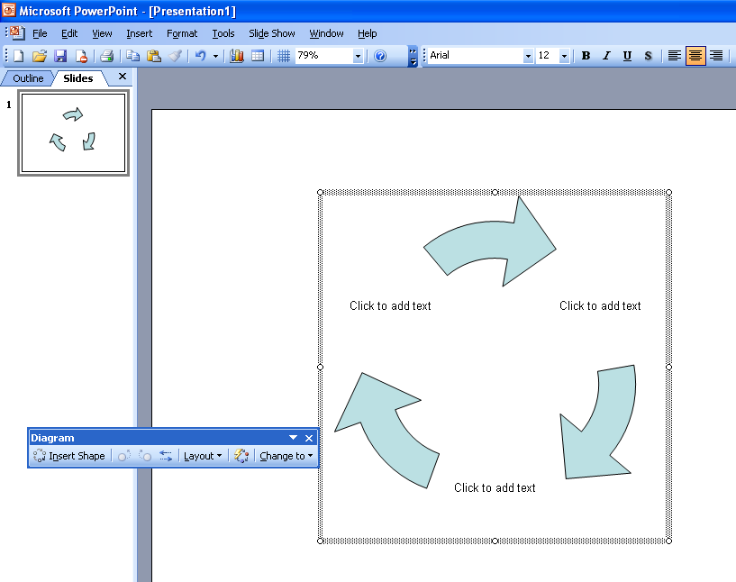 Diagrams In Microsoft Power Point 2003