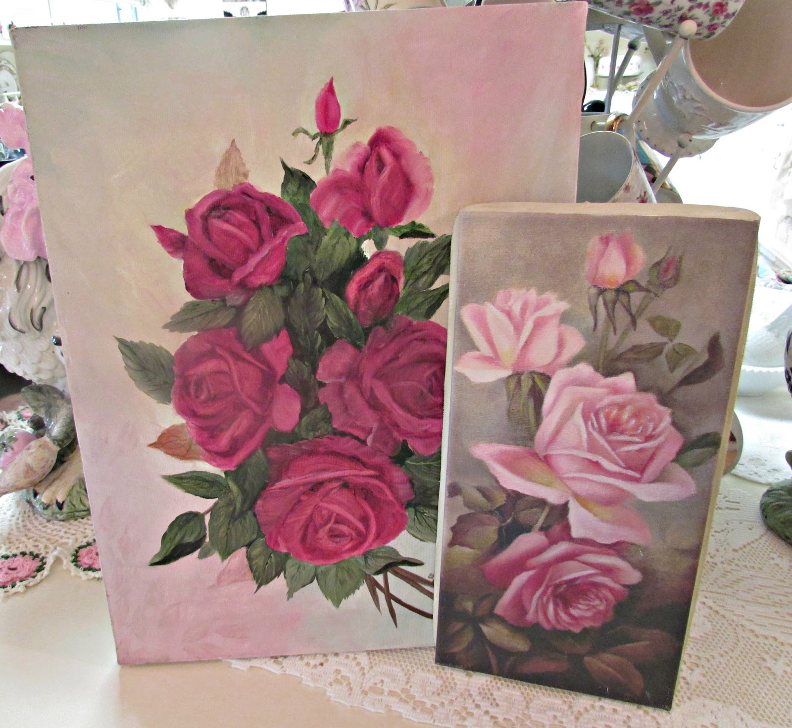 Penny's Vintage Home Pink and White Striped Curtains