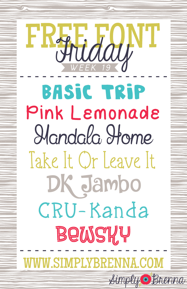 free font downloads simplybrenna free font friday