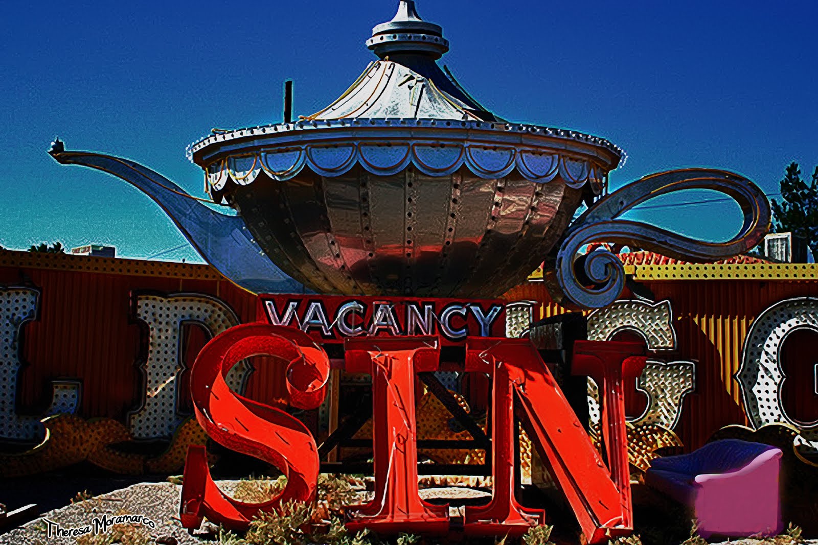 Bella Vita Photography by Theresa Moramarco Neon Sign Graveyard Las Vegas NV