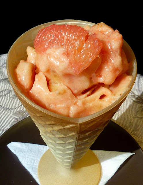 helado vegano de pomelo