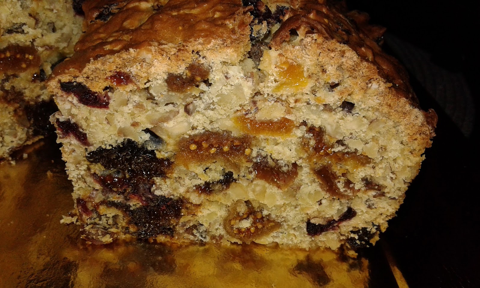 Busy mum's notes Delicious plum cake with dried fruit and nuts