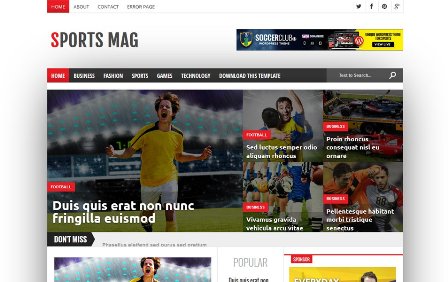 Sports Mag - Template Blog Responsive untuk Majalah Olahraga Sports Mag - Template Blog Responsive untuk Majalah Olahraga