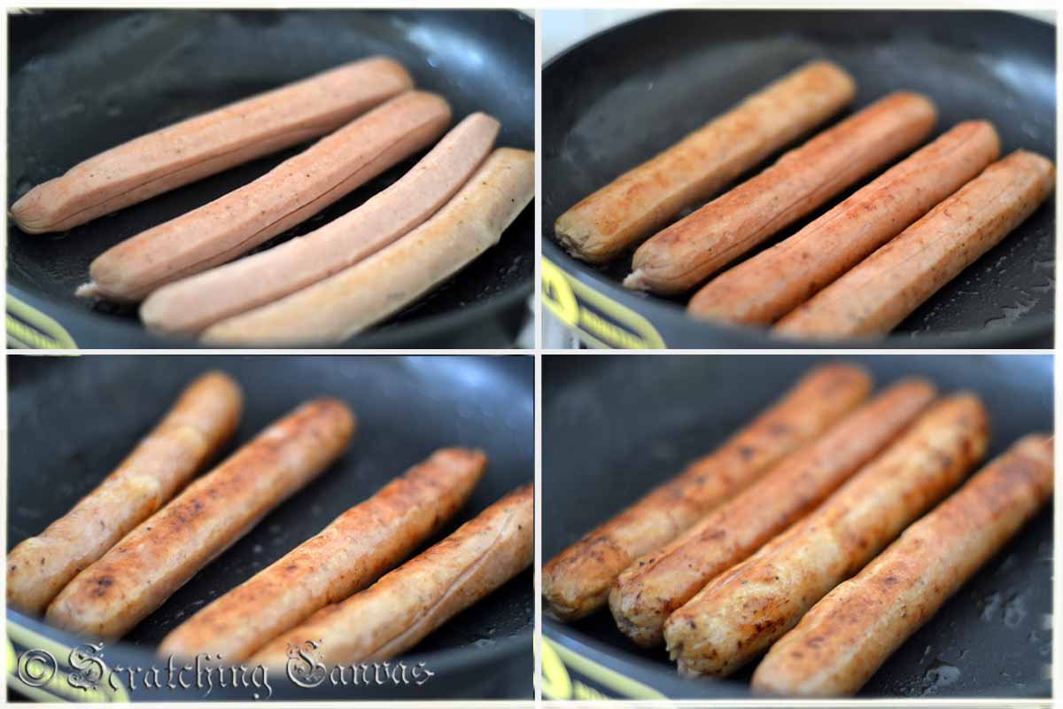 Place the pizza bases on baking tray and apply little oil brush on them.