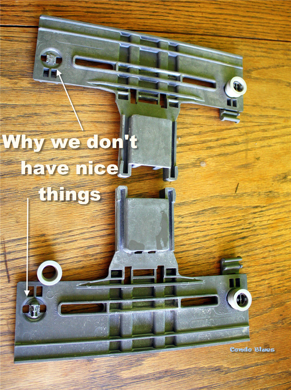 Condo Blues How to Fix a Broken Dishwasher Rack