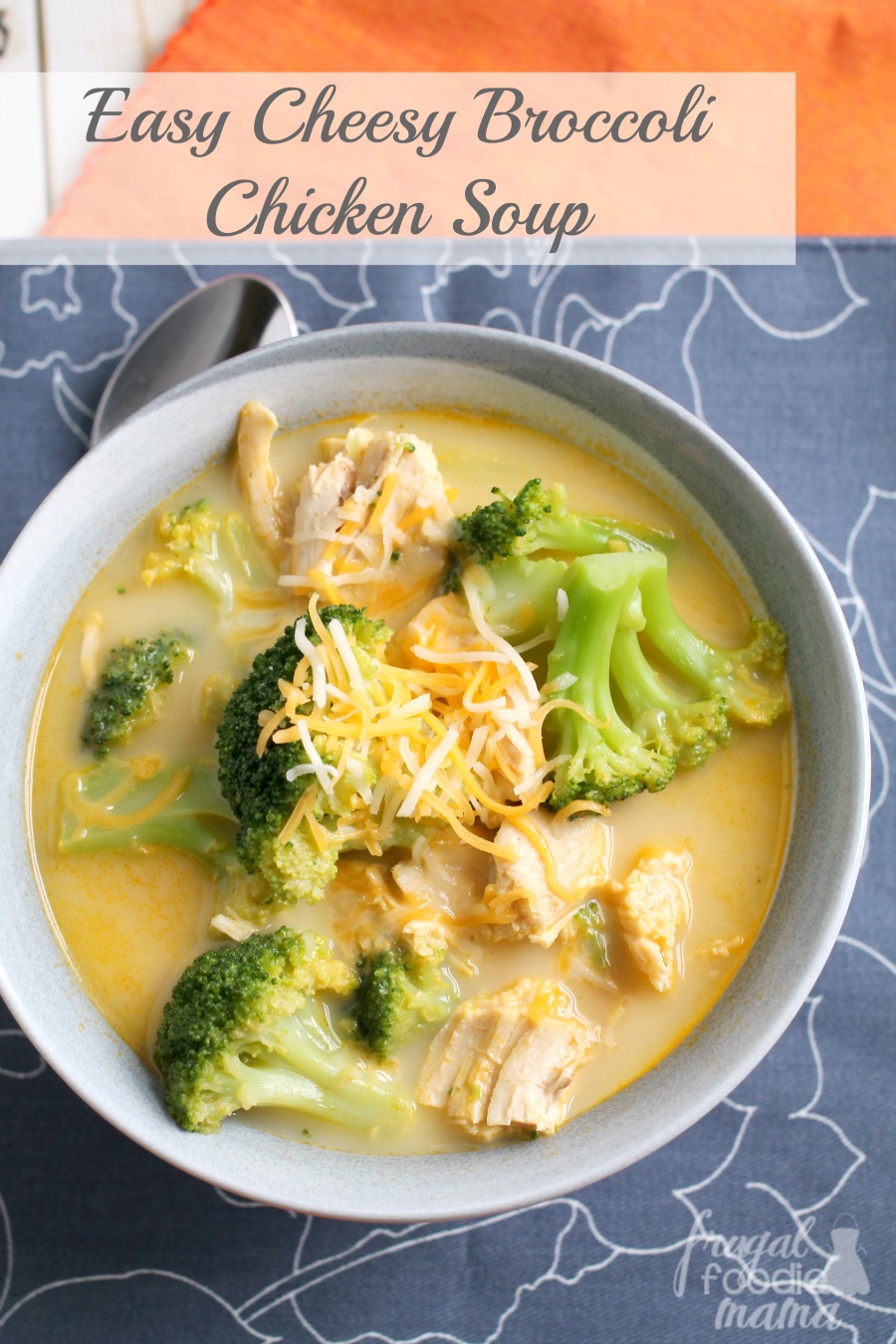 Frugal Foodie Mama Easy Cheesy Broccoli Chicken Soup