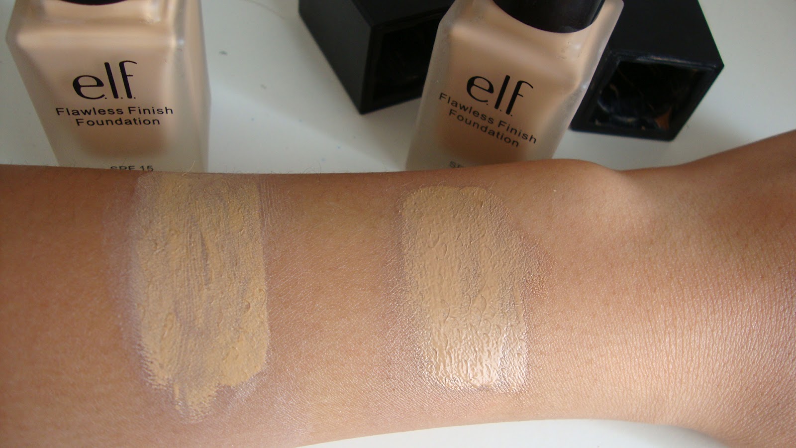 Review + Swatches E.L.F. Flawless Finish Foundations!