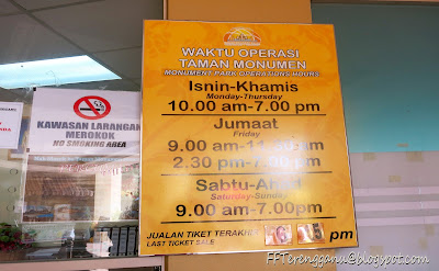 Taman Monumen Waktu Operasi