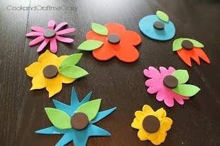 fridge foam flowers craft magnet