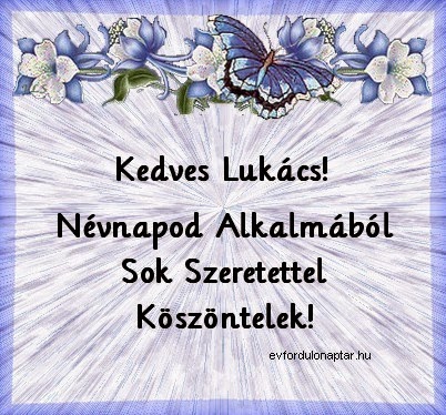 Lukács névnap - Október 18