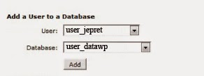 menambah user ke database Menghubungkan user ke database