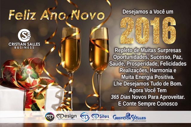 Desejamos a Todos um 2016 Repleto de Muitas Surpresas CS Design - Agência Gráfica e Digital