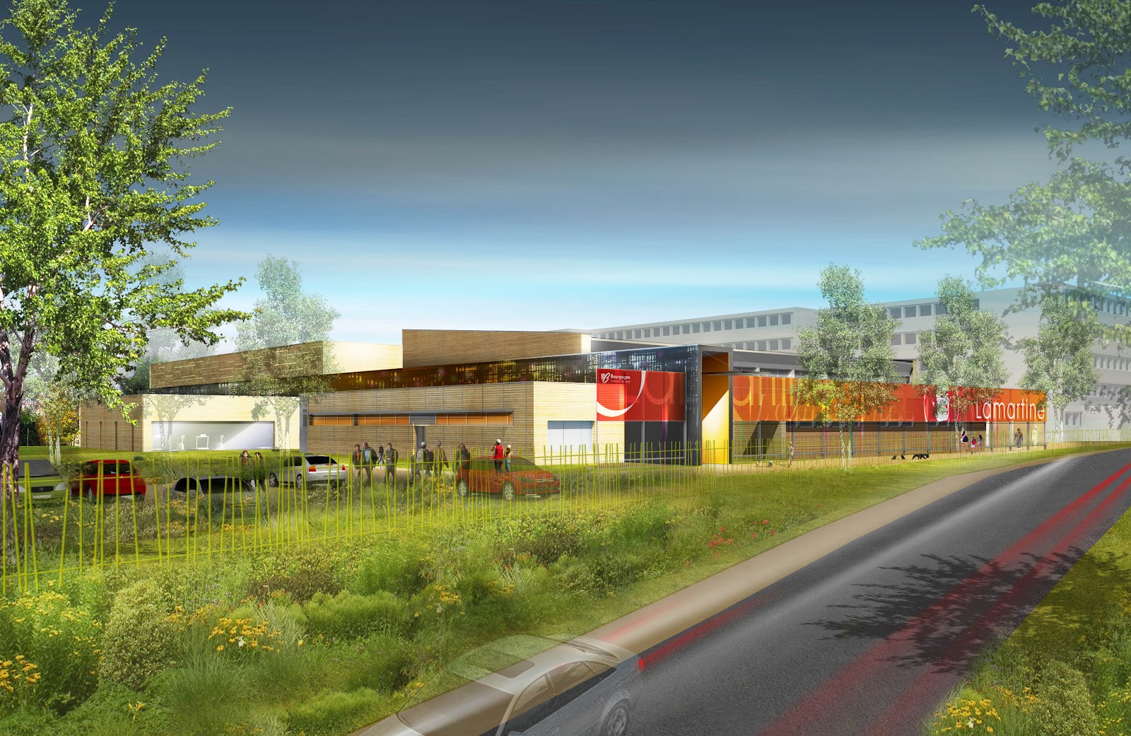 Gymnase Lycée Lamartine à Macon ABW Warnant Architecte