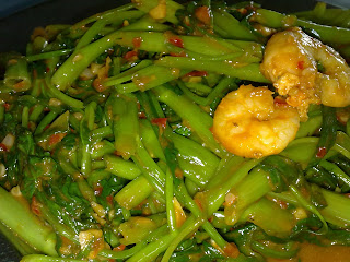 Fried Kangkong with Sambal