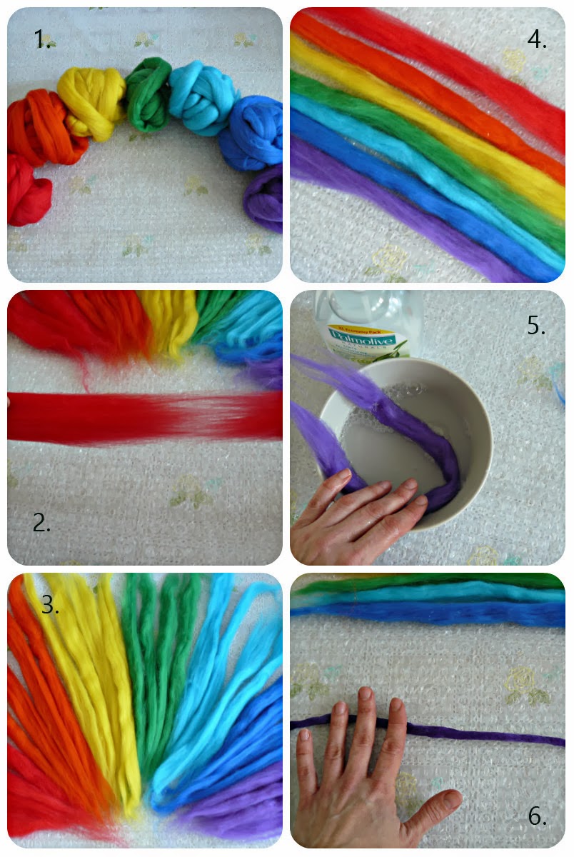 Keeping Things Simple... Felted dreads for Easter egg hunt DIY