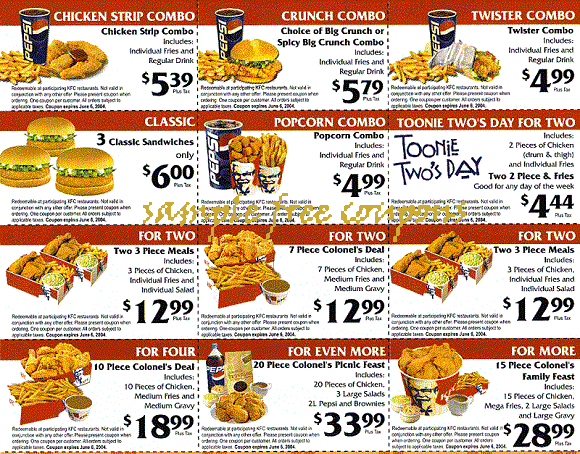 Coupons kentucky fried chicken 2019