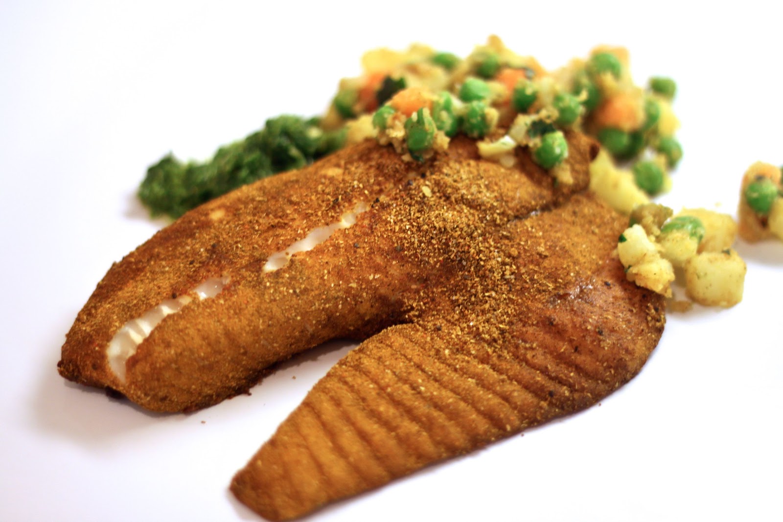 Jenessa's Dinners baked indian tilapia