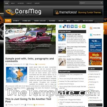 CarsMag blog template. magazine blogger template style. magazine style template blogspot. 3 column blogspot template