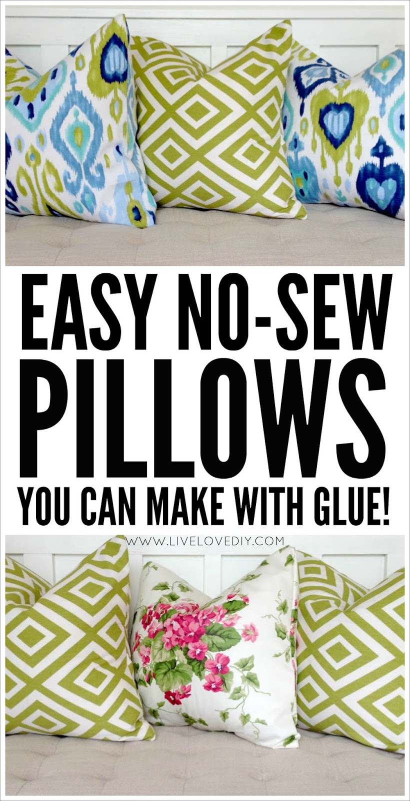 LiveLoveDIY: How To Make A Pillow With Glue