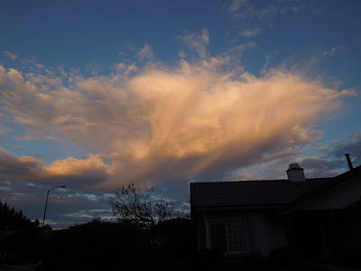 Hovering Cloud at Sundown - Sky Photos January 2, 2016