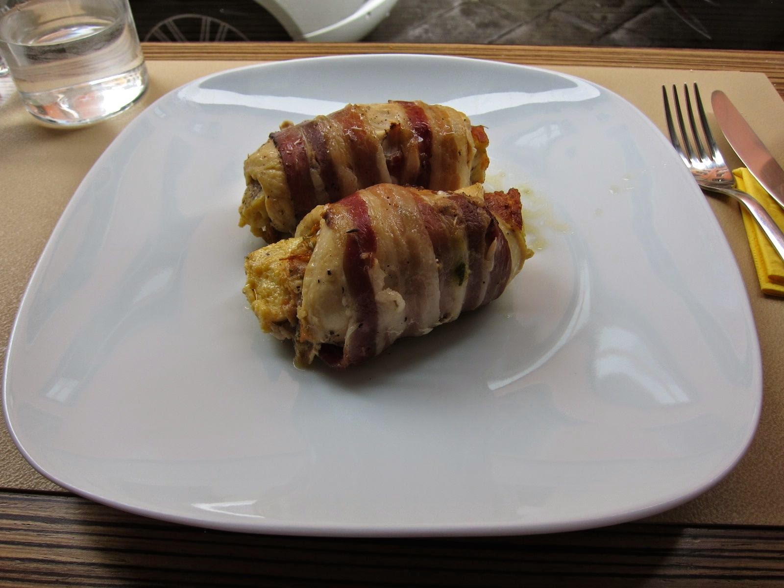 Chicken panchetta wrapped with bacon at Zeb