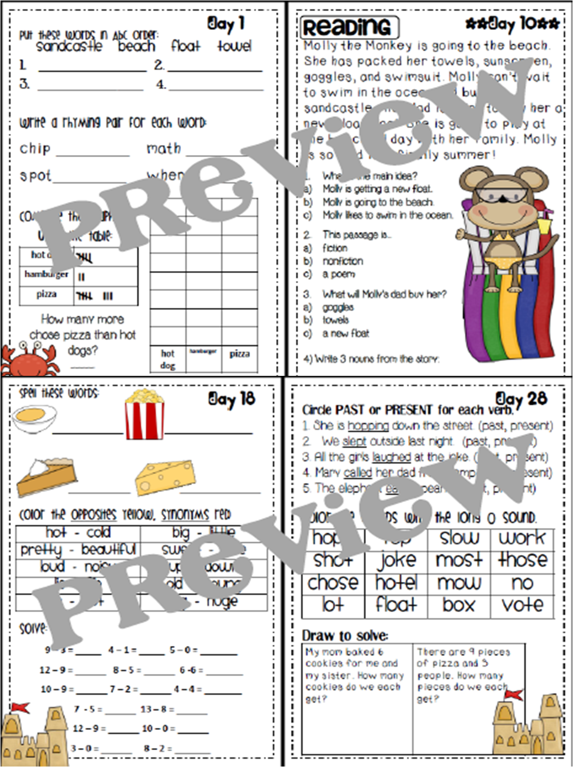 Worksheet Reading Help For 2nd Graders first grade fairytales beach buckets summer learning flash there is also a parent letter and two reading logs its huge will really help sweet graders blossom into rea