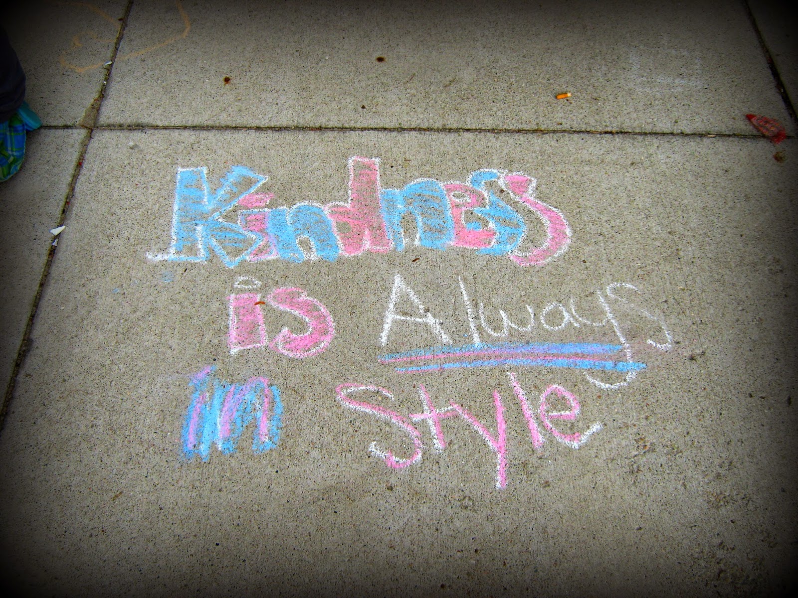 Art in the Middle...school Kindness in Chalk