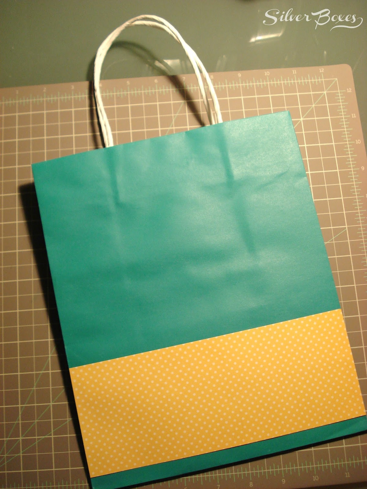 Silver Boxes Shopping Bag Turned Gift Bag