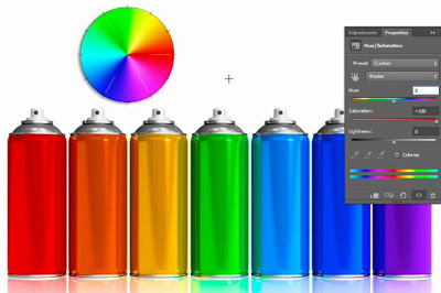 photoshop cs6 : hue and saturation tool