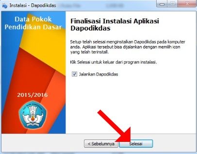 Finalisasi Instalasi Aplikasi Dapodikdas Finalisasi Instalasi Aplikasi Dapodikdas