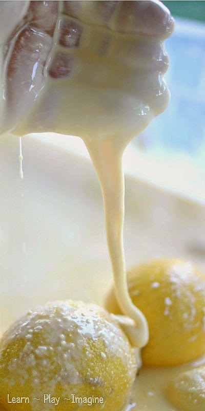 How to make frozen lemon Oobleck - a summer fun recipe for play