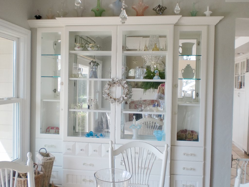 Built in kitchen cabinets White China Cabinet