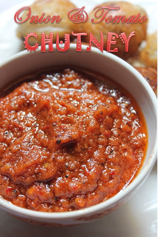 Easy Onion Tomato Chutney Recipe / Red Chutney for Idli & Dosa Recipe